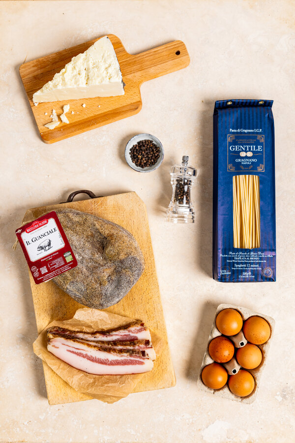 Ingredienti per la carbonara