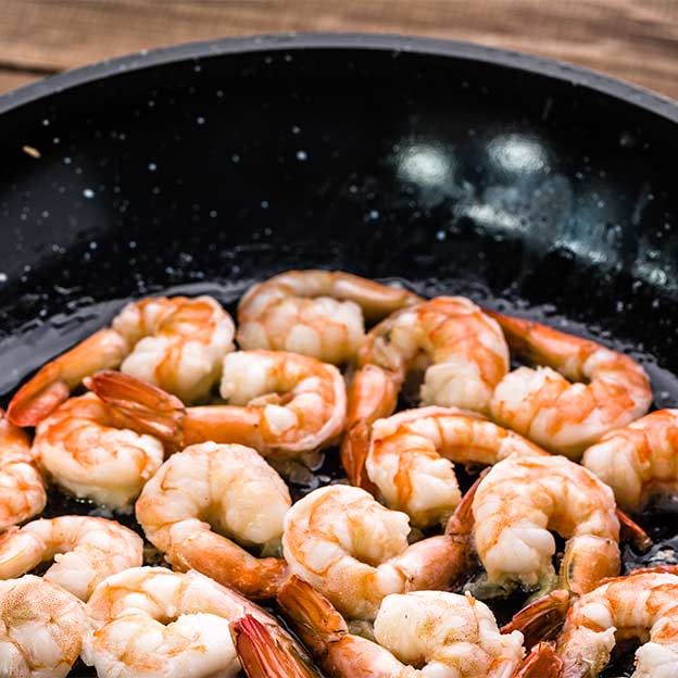 Gamberi fritti e gamberetti