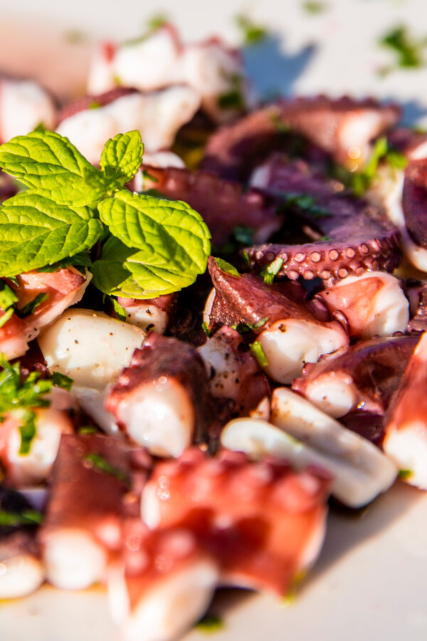 Un ottimo antipasto dall'Italia: l'insalata di polpo