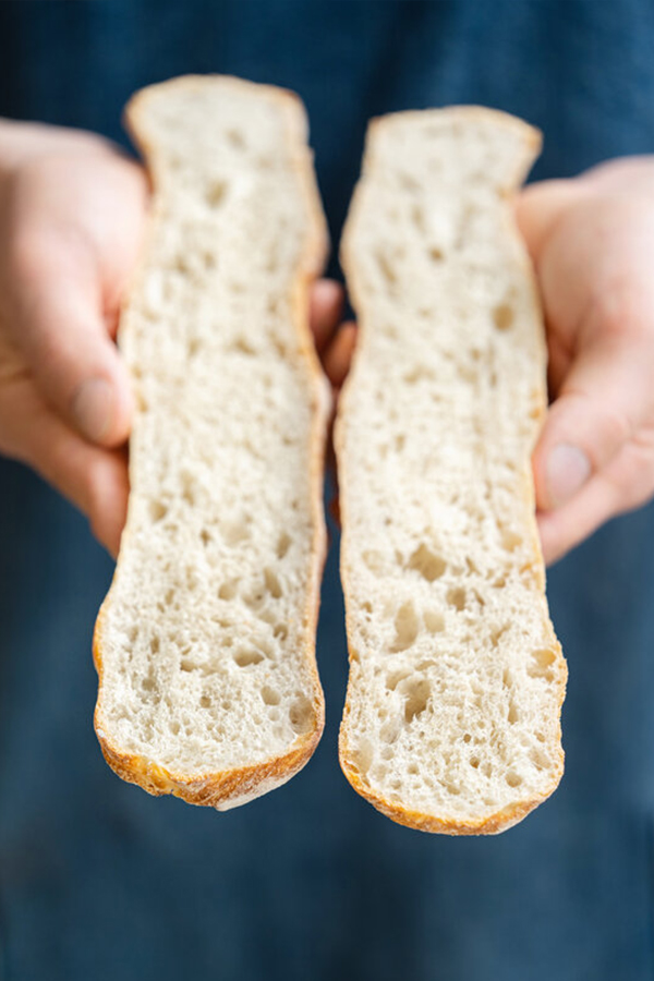 Consistenza caratteristica della ciabatta